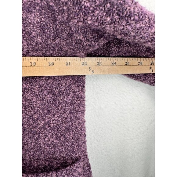 Weave of the Irish hand knitted Wool‎ blend cardigan purple sz M - Picture 6 of 7